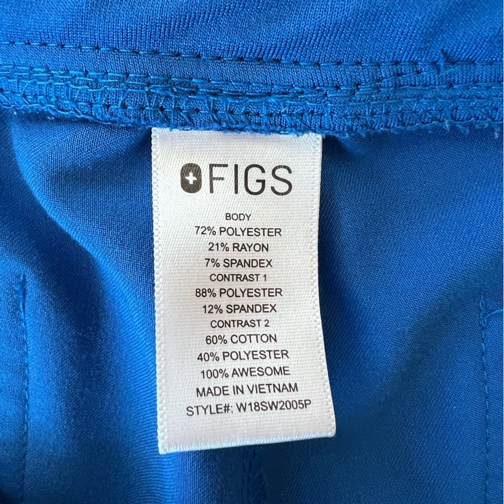 FIGS Zamora Jogger Scrub Pants in Royal Blue (PO#: 1812), size Medium Petite - Picture 10 of 11